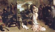 Gustave Courbet, Detail of the Studio of the Painter,a Real Allegory